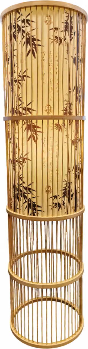 Lampada da terra in bambù fatta a mano - Sita D28xH100cm