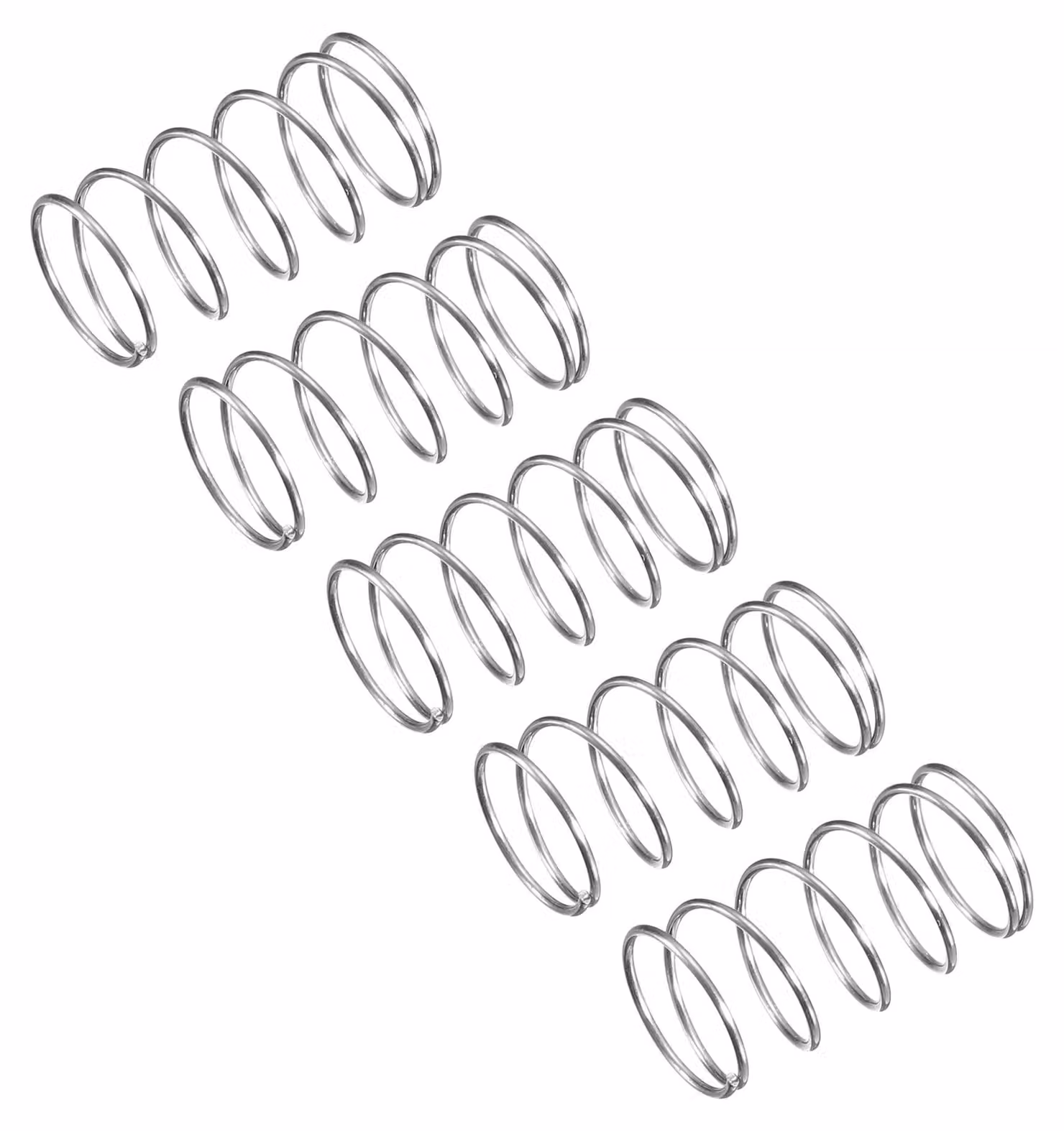 Molle a compression, confezione da 5, dimensioni 8x0,5x15 mm, acciaio inossidabile 304