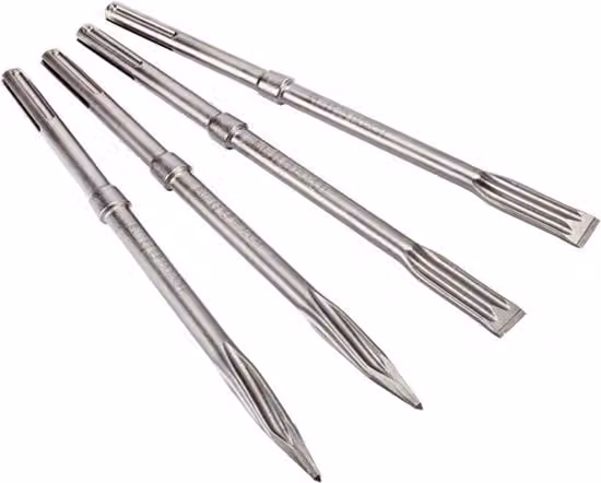 Set di 4 Beccucci per Martello a SDS Max RTec Colore Argento per Utilizzo Professionale
