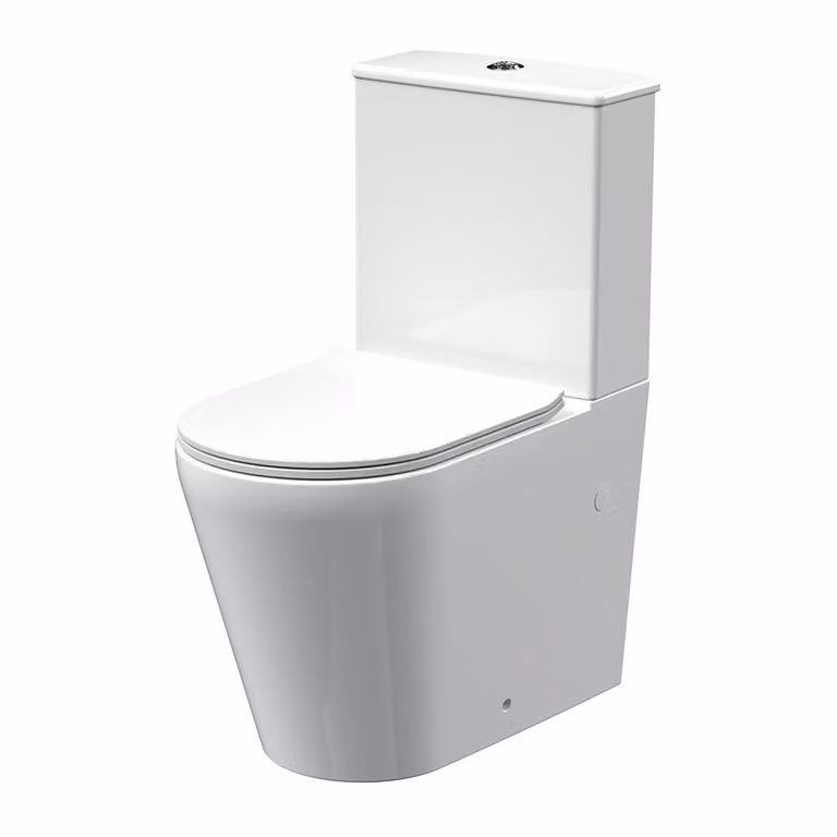 Sanitario Monoblocco Rotondo Filo Parete Con Sedile Soft-Close