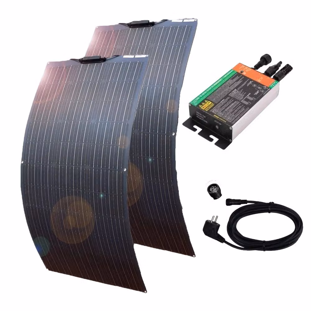 Set di pannelli solari, potenza 200W, alta efficienza, facile installazione, sistema 230V 200W