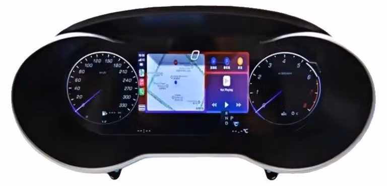 Quadro strumenti digitale, supporto multilingue, display personalizzabile, nero