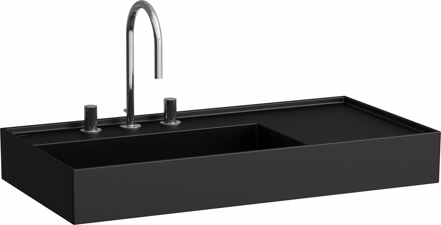 LAUFEN Kartell lavabo à poser, tablette à droite, 1 trou pour robinet, sans trop-plein, 900x460mm, H8183387161111, H8183387161111