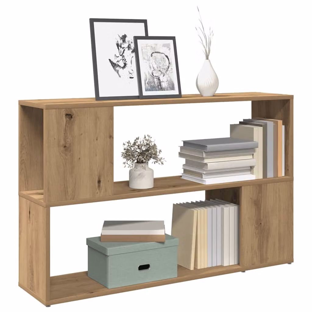 Libreria moderna da parete vidaXL in MDF marrone con pannello posteriore L 100 cm x P 24 cm x H 63 cm