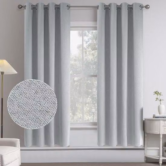 Tende in lino grigio chiaro, oscuranti al 100%, 132 x 183 cm, per soggiorno e camera da letto, decorative