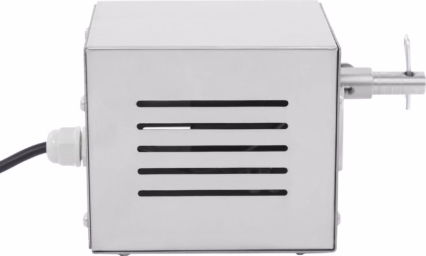 Motore per barbecue - Motore elettrico per girarrosto - 25 W, 220 V CA, 50 Hz - Alloggiamento in acciaio inossidabile - Cavo di alimentazione allungato - Per barbecue, uso domestico e campeggio - Grigio chiaro