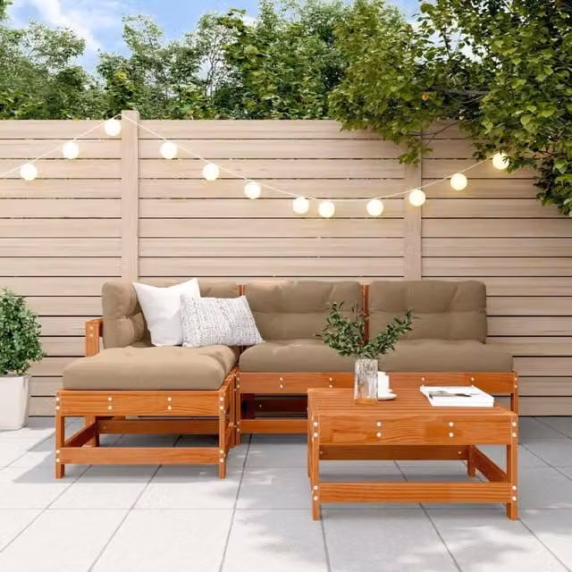 Set Lounge da Giardino 5 pz Marrone Cerato 3418070