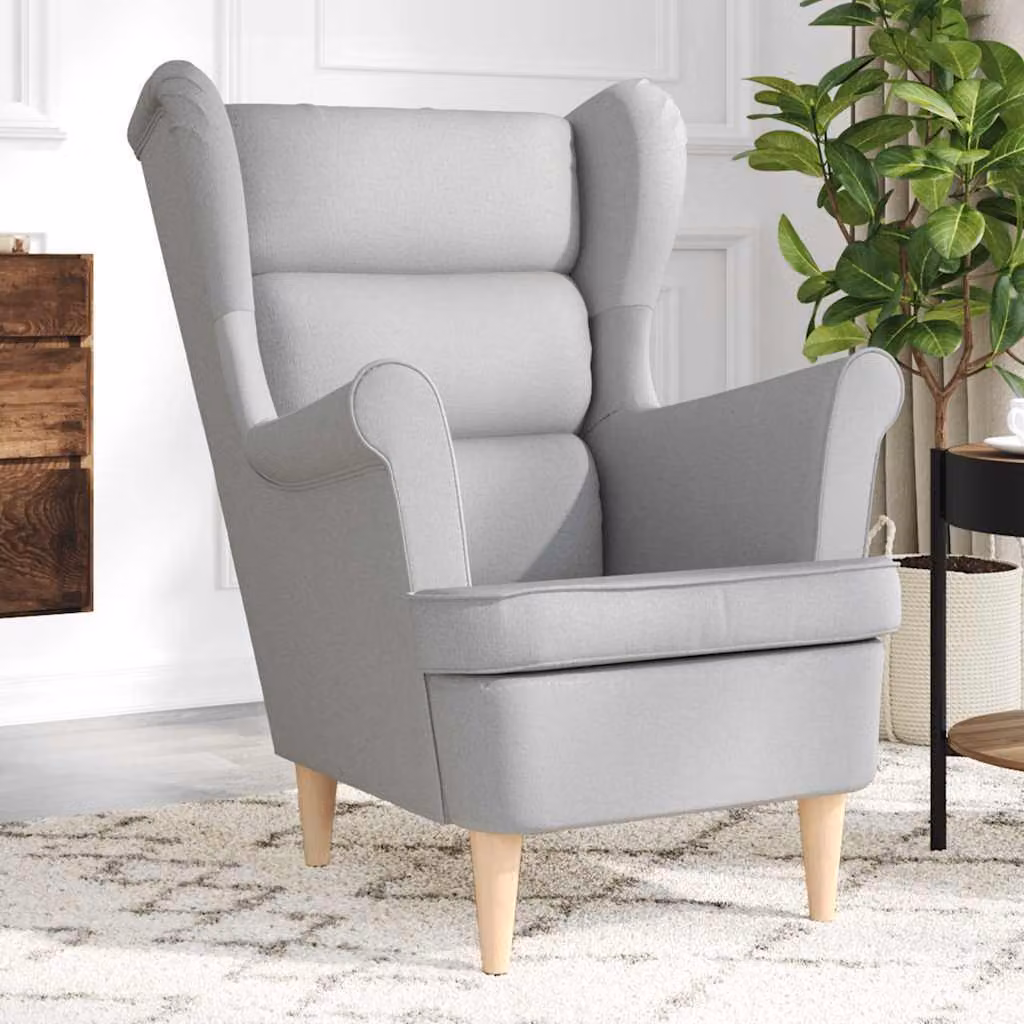 Maison Exclusive - Poltrona Wolkengrau, 74x84x100 cm, rivestita in tessuto