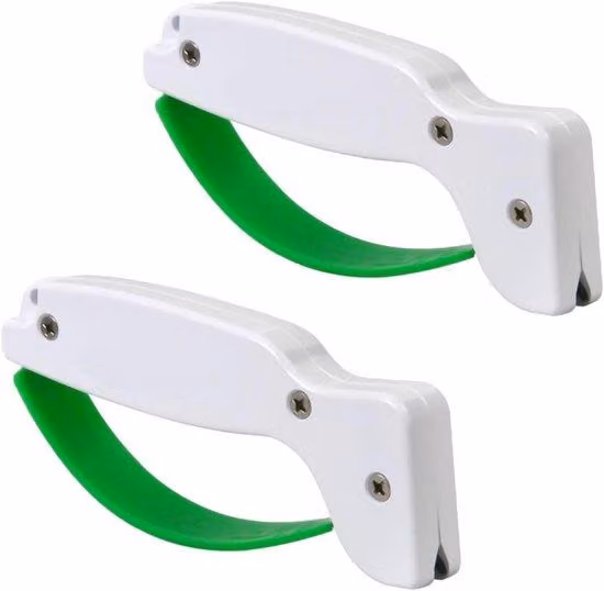 Set professionale per affilare - Kit da 2 pezzi per coltelli da cucina - Affilatrice professionale manuale, morsa per affilatura - Lucidatura, affilatura e riparazione