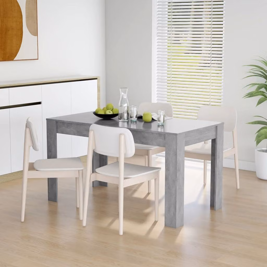 Maison Exclusive - Tavolo da pranzo grigio cemento 140x74,5x76 cm Materiale ligneo