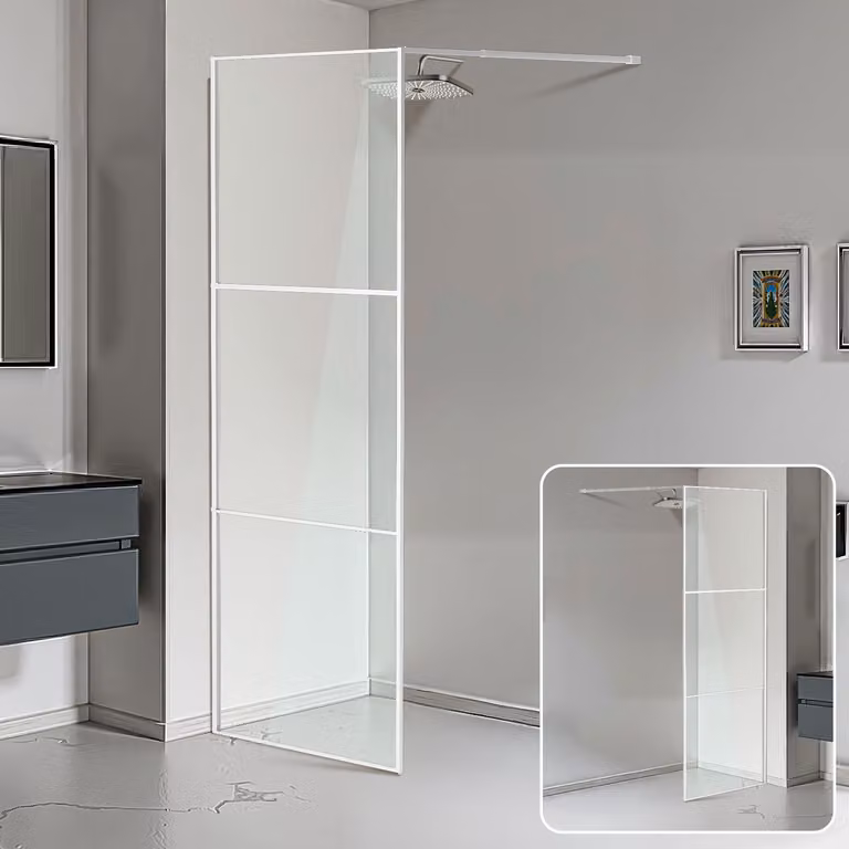 Cabina doccia Izrielar 80X200cm schermo doccia per doccia walk-in ESG vetro di sicurezza 5mm argento