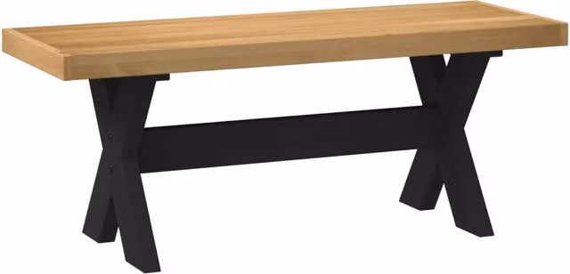 Panchina da pranzo Noain in legno di pino marrone stile rustico L 120 x P 41 x H 45 cm