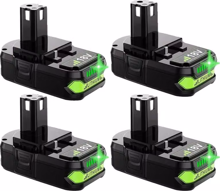 Batteria agli ioni di litio da 18 V, opzioni da 9,0 Ah e 6,0 Ah, certificata CE e RoHS, 4 pezzi da 3,0 Ah