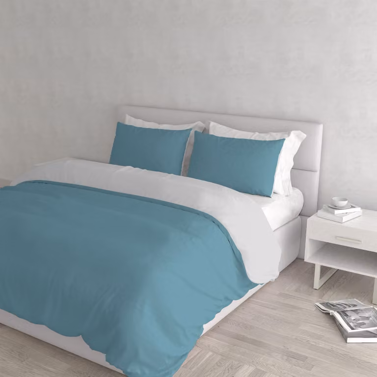 Set di lenzuola per piumino Solidchoice, dimensioni 250x200 cm, realizzato in 100% cotone, con 2 federe