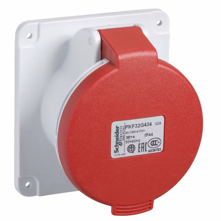 Presa da incasso Schneider Electric CEE, morsetti a vite, 16 A, 3 poli + terra, 380-415 V CA PKF16G434