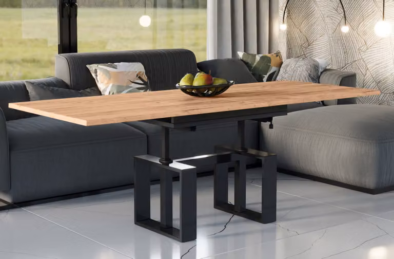Endo-Möbel tavolino Empoli da 110 a 170 cm tavolo da soggiorno allungabile sincronizzato (rovere Craft)