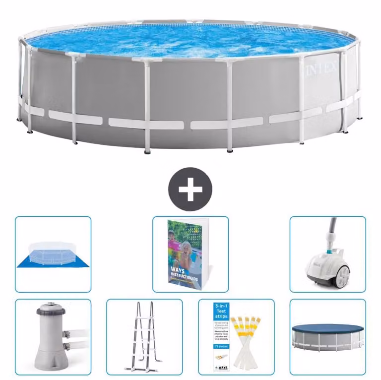 Struttura per piscina a forma di prisma - 457x122 cm - composta da 6 elementi - modello S616