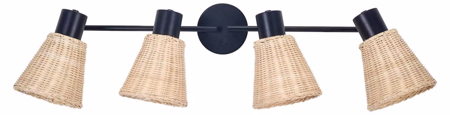 Plafoniera LEDS C4 Nature - 10 W, 539 lm, IP54, nero