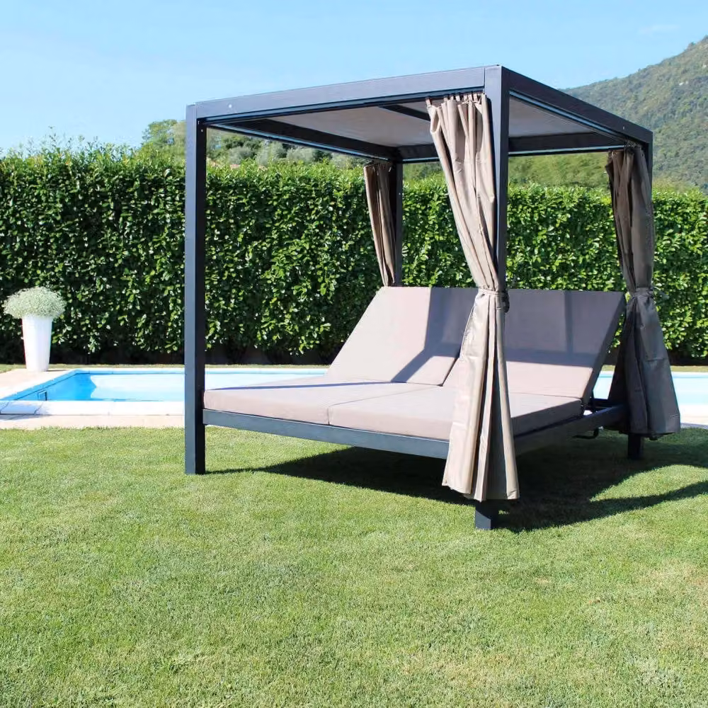 Gazebo Letto Timbuktu in Alluminio Antracite L: 212 cm, P: 149 cm, H: 195 cm – 2