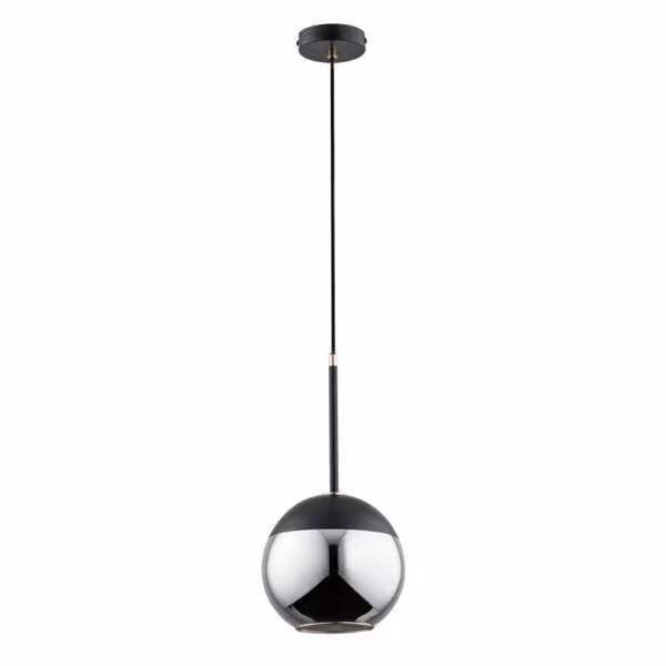 Lampada a sospensione moderna con sfera in vetro cromata VOLDA 1xE27 15W ALF60823 Alfa