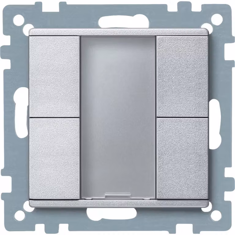 Schneider Electric Pulsante doppio plus, alluminio, sistema M MTN627660