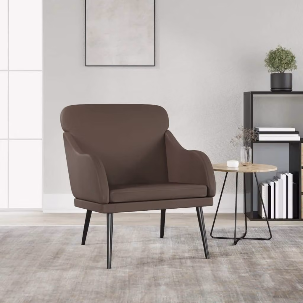 vidaXL Poltrona Marrone 63x76x80 cm Similpelle