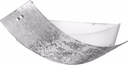 Camilla - Lampada da soffitto argento 3XE14 max 3X28W IP20 - Applique da parete moderna con diffusore in vetro argento e montatura bianca 43x30cm