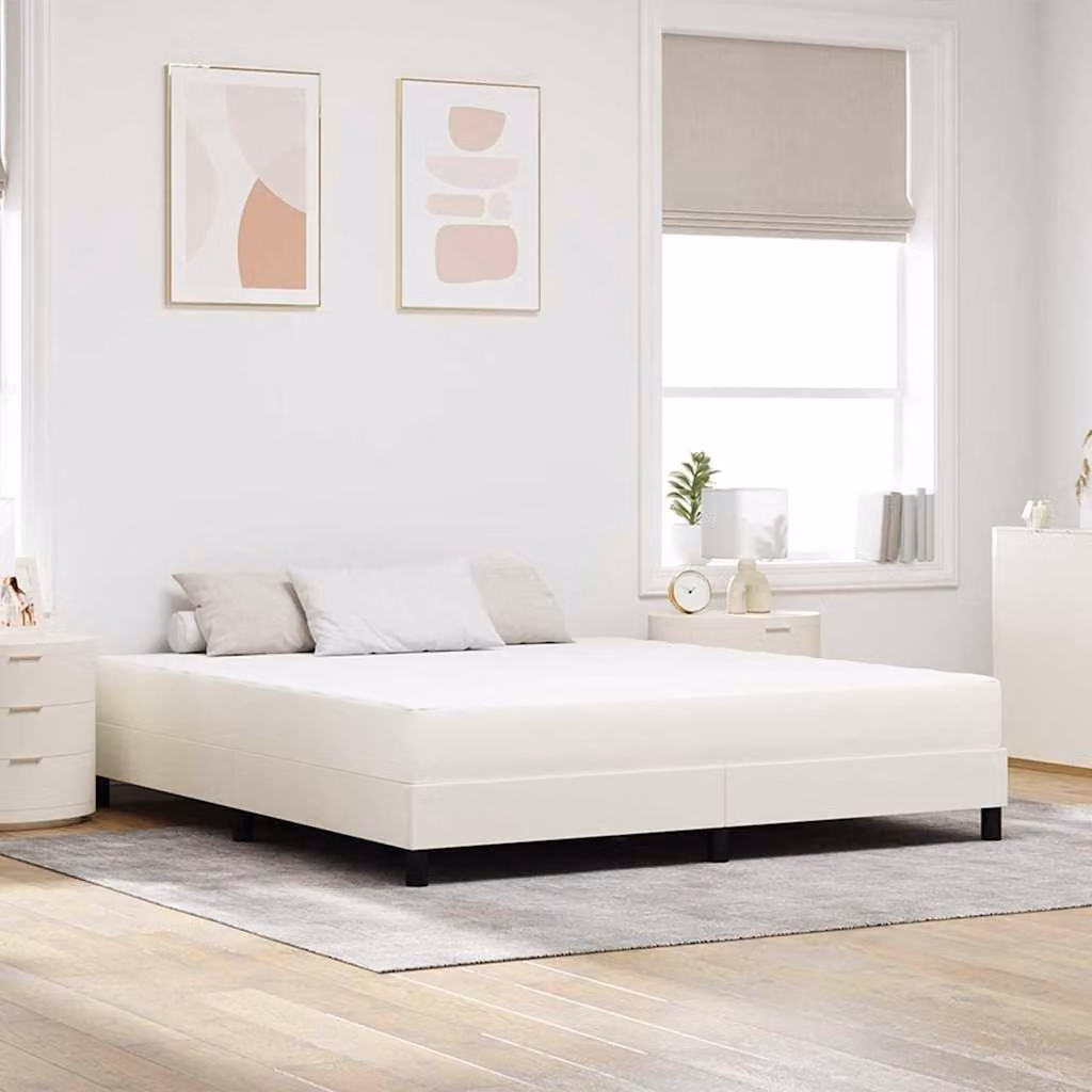 Maison Exclusive - Materasso con materasso Crema 180 x 200 cm Tessuto