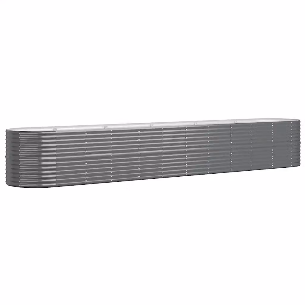 Letto rialzato per orto e giardino in acciaio zincato Videx, colore antracite, L 440 x P 80 x H 68 cm – 2