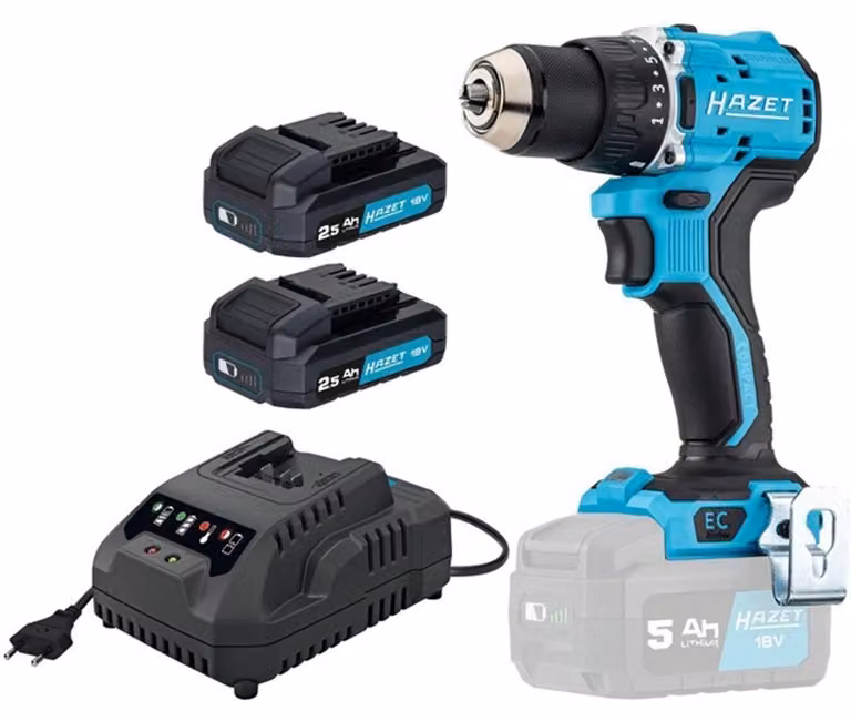 Trapano avvitatore a batteria 9530-1/4 18V 2,5Ah 1,5-13mm HAZET