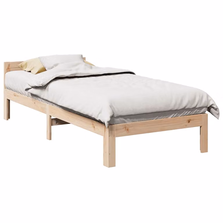 vidaXL Giroletto in legno massello di pino naturale con doghe fisse, L 90 cm x P 200 cm