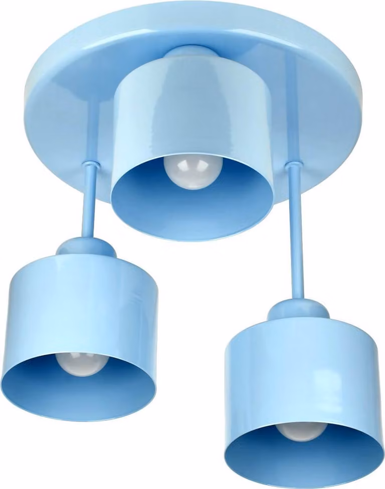 Lampada da soffitto VOLCANO 3 - Camera dei bambini, metallo, blu, 3xE27