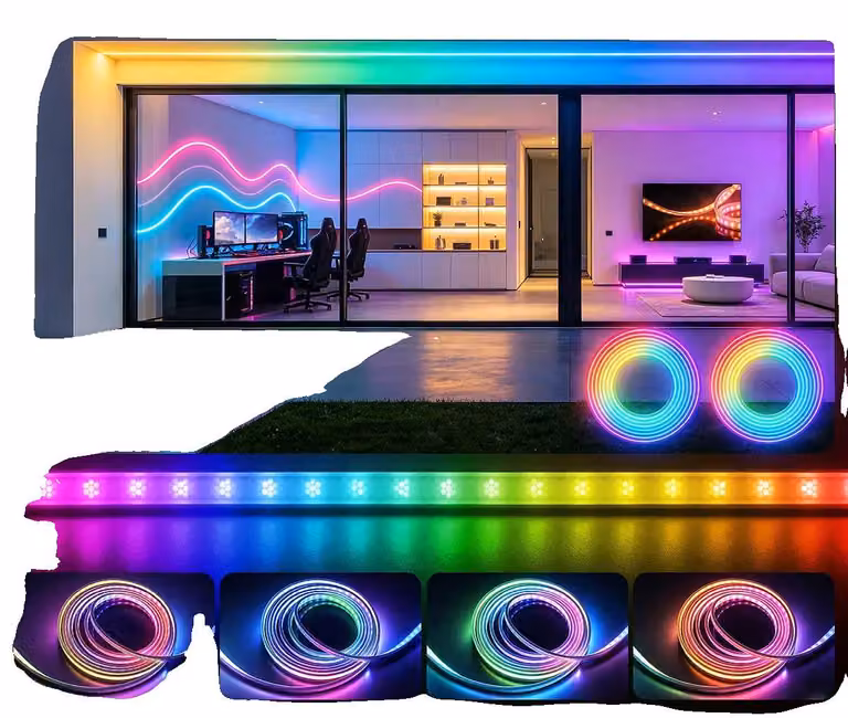 Striscia LED, sincronizzazione con la musica, design flessibile, 20 metri, alimentazione 220-240V, spina europea