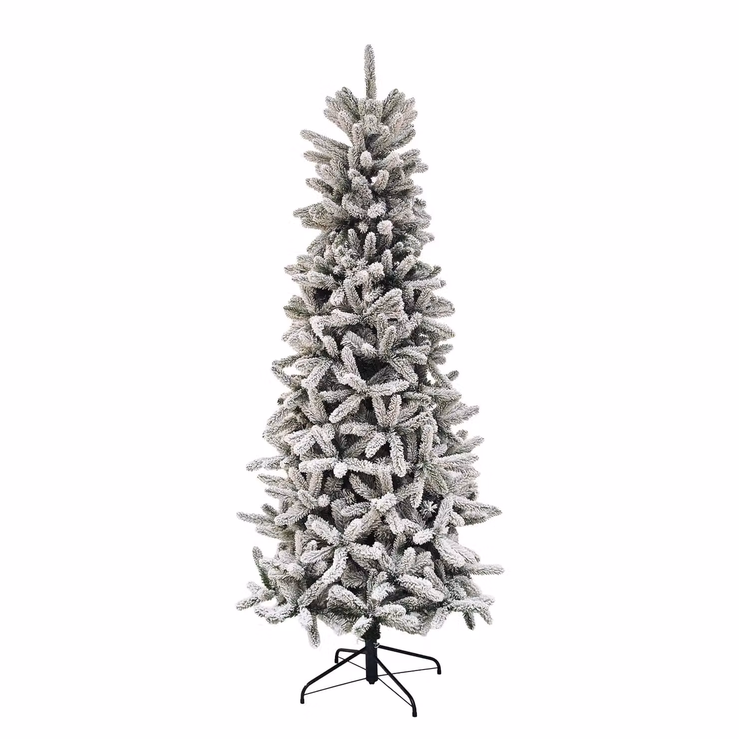 Albero di Natale Artificiale Slim con Picco Innevato Vestiamo Casa, Altezza: 230 cm, Diametro alla base: 106 cm – 1