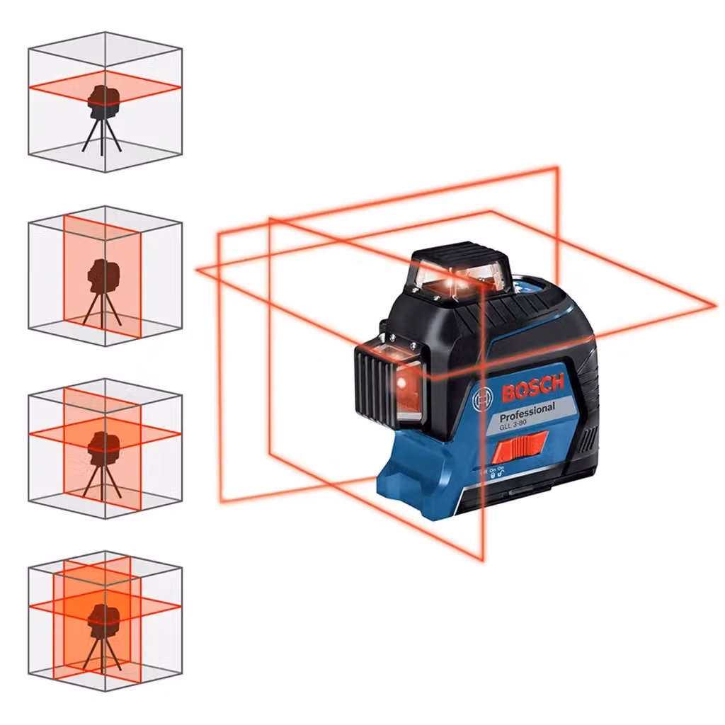 Livella Laser Bosch Professional GLL 3-80 Autolivellante 3x360° IP54 – 2