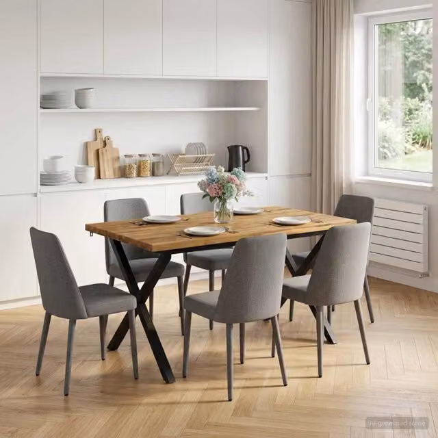 120 x 80 x 75 cm Legno di Acacia Massello Bianco e Nero 938708