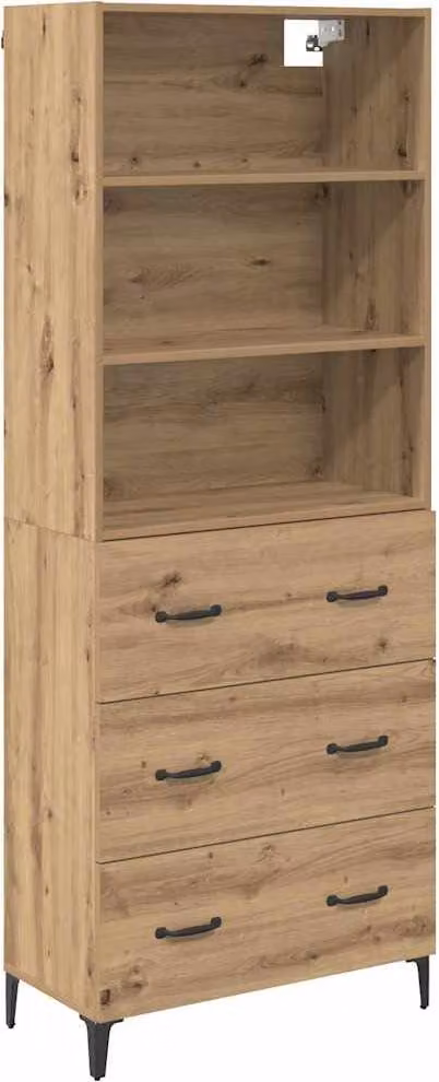 Credenza con cassetto Rovere artigianale 69,5 x 34 x 180 cm
