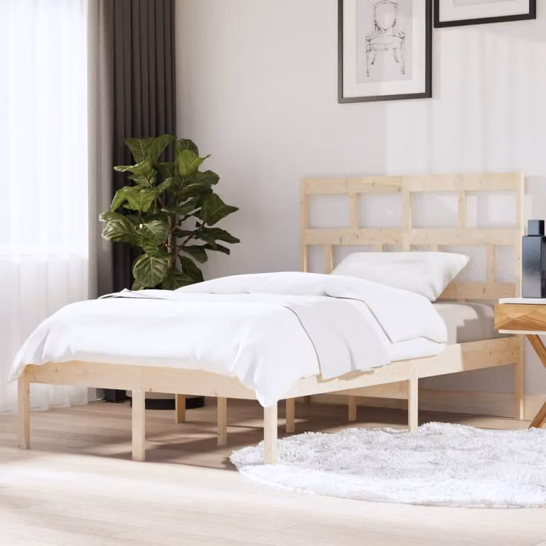 The Living Store Letto in legno massiccio di pino 120x200 cm