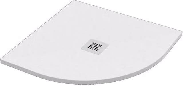 PIATTO DOCCIA STONE SEMITONDO 90X90 BIANCO OPACO ERCOS