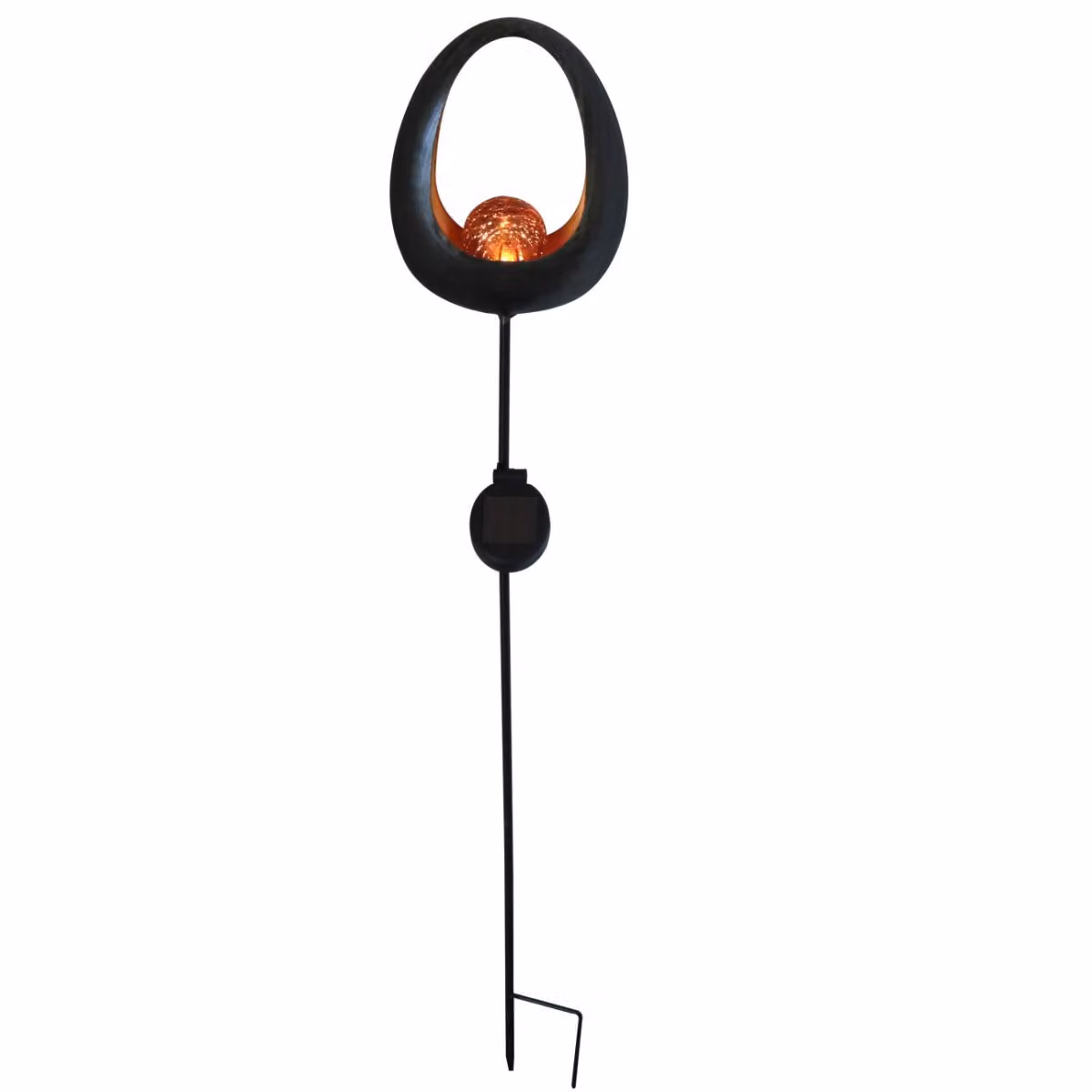 Kynast Garden LED Lolar scultura luminosa Oval Fireball altezza totale 93 cm
