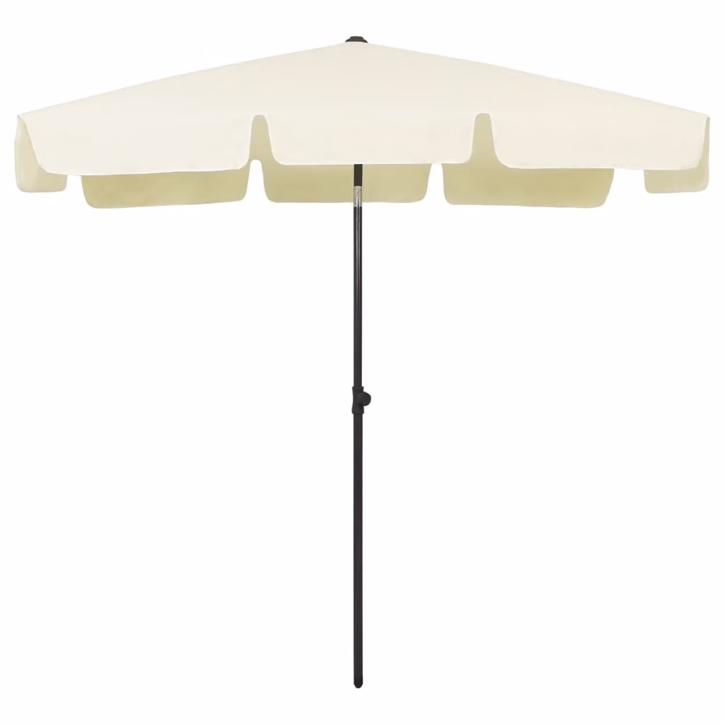 Ombrellone da Spiaggia Giallo Sabbia 200x125 cm