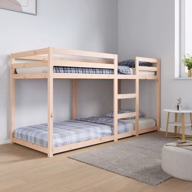 Letto a Castello 80x200 cm in Legno Massello di Pino 821649