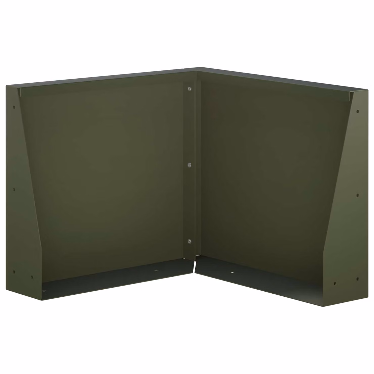 vidaXL Letto rialzato in acciaio verde oliva L: 50 cm, P: 50 cm, H: 30 cm