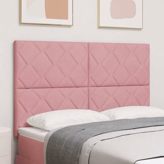 Testiera LED Rosa 160 cm Velluto 3338539