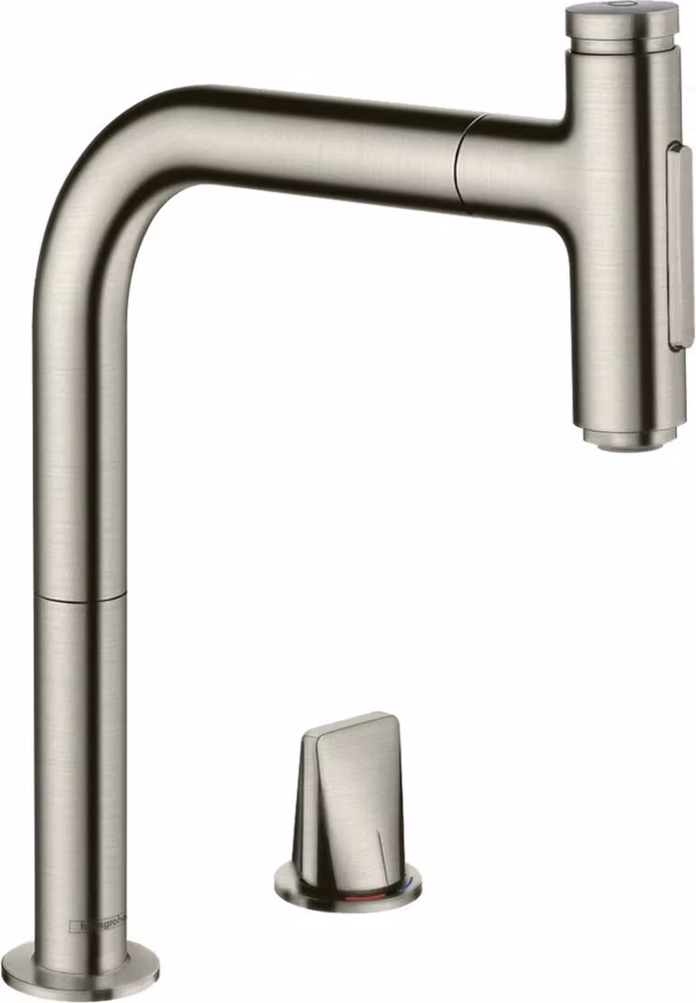 hansgrohe Metris Select M71 Mélangeur de cuisine 2 trous 200, douchette extractible, 2 jets, 73819800, 73819800
