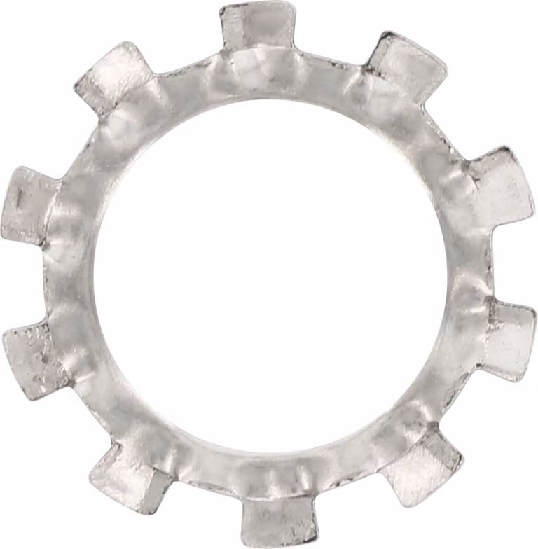 Disco dentato con denti esterni ø M6 Durezza del disco dentato 350-425 HV A2 acciaio inox
