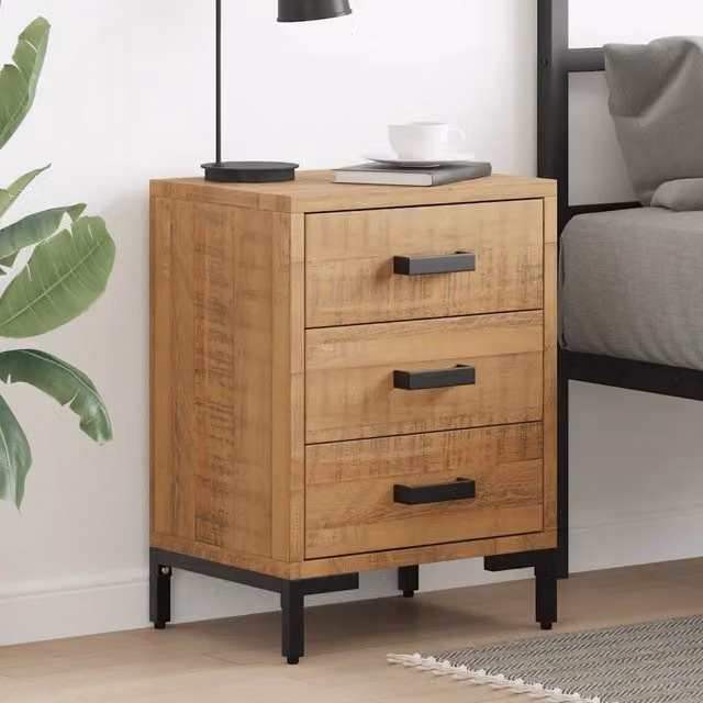 Comodini 2 pz 40x30x55 cm in Legno Massello di Pino 3120340