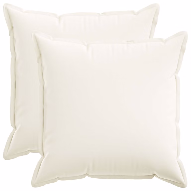 Set di 2 federe vidaXL HOUTEN bianche in poliestere, L 55 x P 55 cm