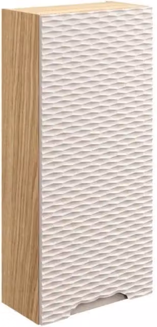 Mobile da stoccaggio YOKA – Beige e rovere chiaro 35 cm