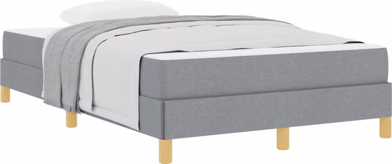 Letto a molle con materasso Grigio chiaro 120 x 190 cm Tessuto